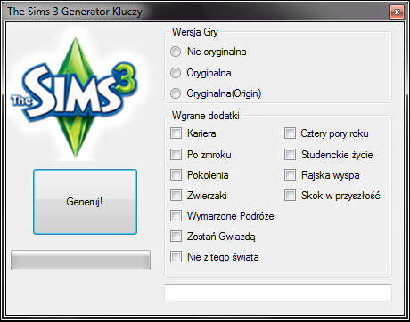 The Sims 3 Generator Kluczy